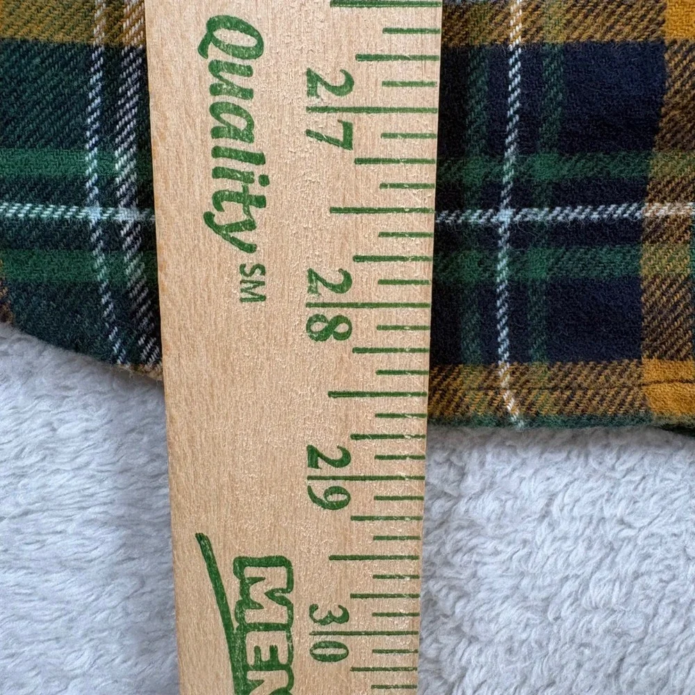 Levis Men Green Plaid The Western Standard Fit Cotton Flannel Shirt Pearl Snap L